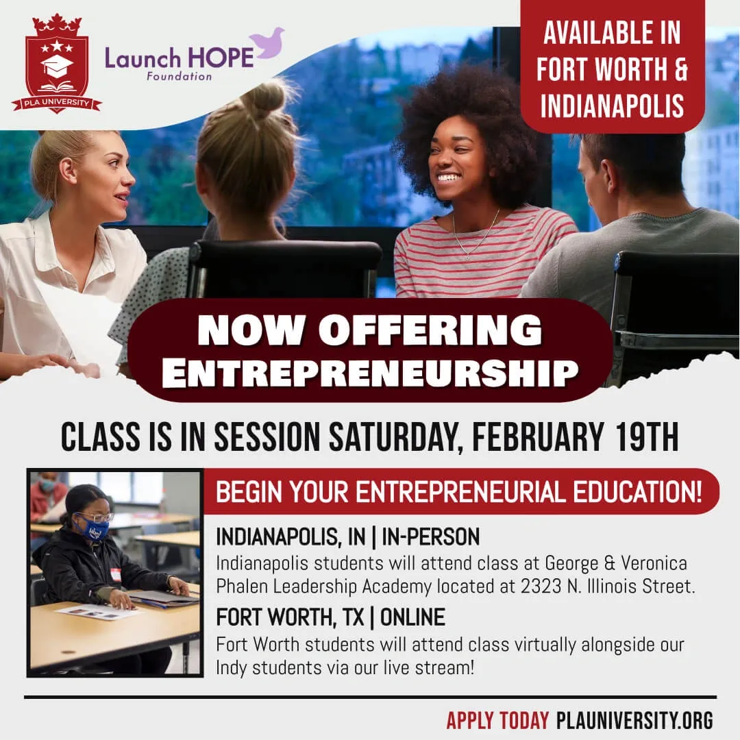 NOW OFFERING FREE ENTREPRENEURSHIP TRAINING. APPLY NOW!